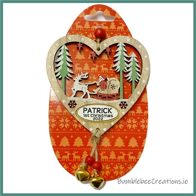 Nordic Wooden Tree Decoration : Santa